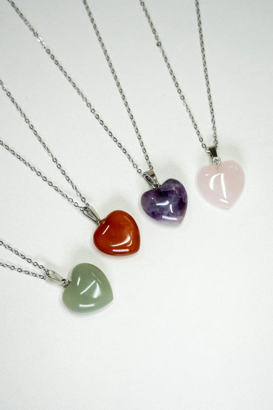 Collar con corazón de cuarzo